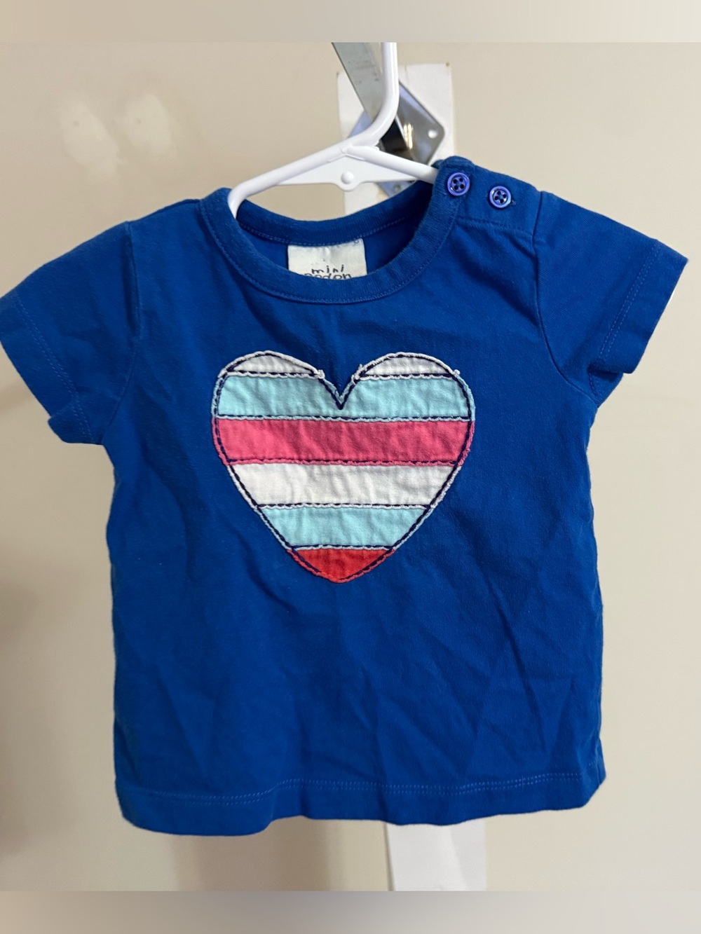Mini Boden Heart Appliqué Tee Shirt